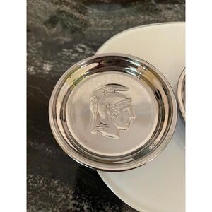 Vintage Mercury Glass - Roman Spartan Solider - Vitreon Queens Lustreware - Dish